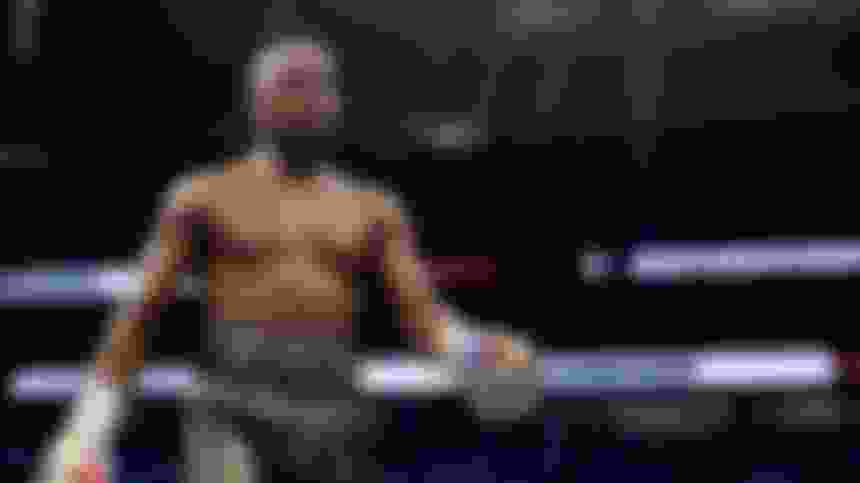 Floyd Mayweather Jr. walks to his corner as he takes on Conor McGregor, his last professional fight (2017)