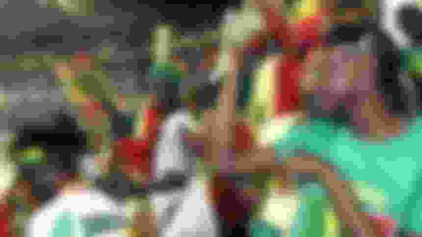 Supporters sénégalais à la Coupe du monde 2002 