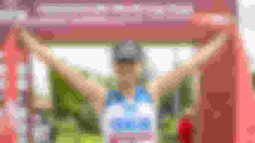Elena Micheli festeggia la sua vittoria nella finale della Coppa del Mondo di Pentathlon UIPM 2023