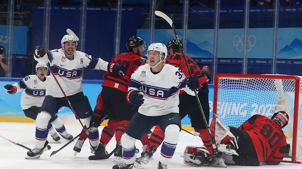 Winter Olympics Men's Ice Hockey Round Up USA beat Canada, Czech