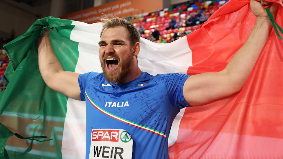 Risultati Europei Atletica Indoor 2023 · 3 marzo Zane Weir vince l'oro nel getto del peso, è