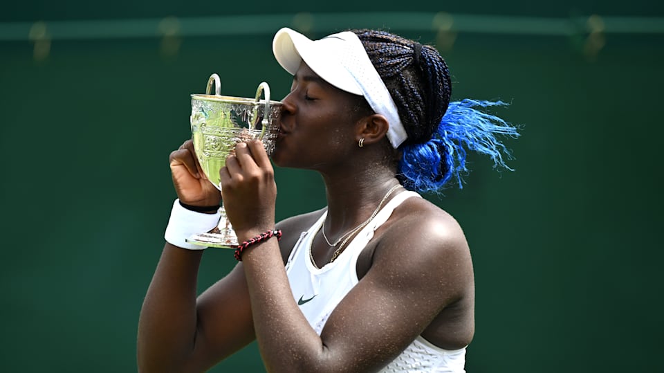 Tennis American Clervie Ngounoue wins Wimbledon girl's singles title