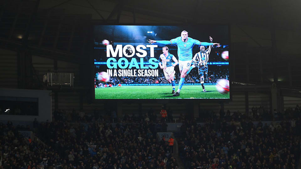 Most goals in a Premier League season Erling Haaland tops list