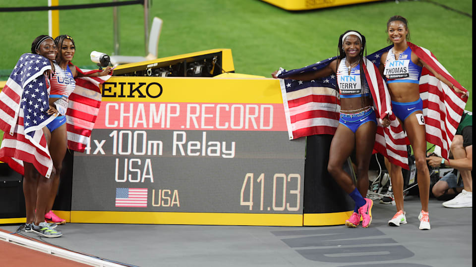 World Athletics Championships 2023 Sha'Carri Richardson leads USA to