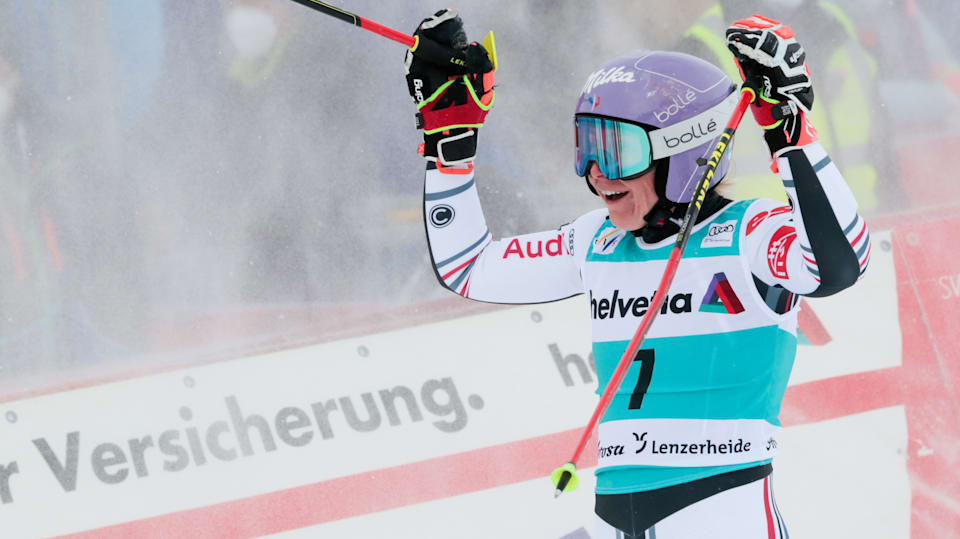 Tessa Worley takes Lenzerheide giant slalom to boost World Cup hopes