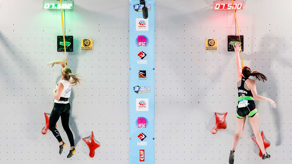 The World Games 2022 USA's Emma Hunt wins speed climbing gold at The