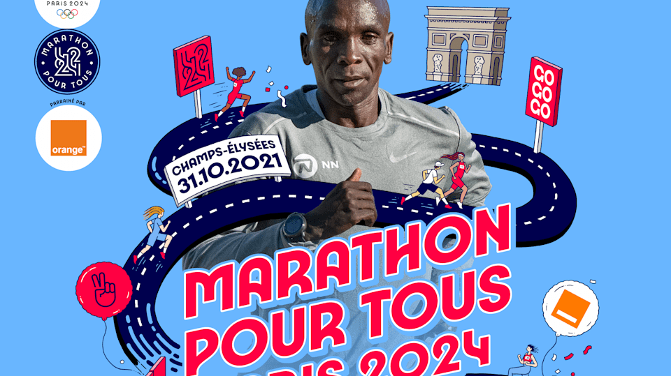 Eliud Kipchoge Paris 2024 marks 1000 days to go with marathon challenge