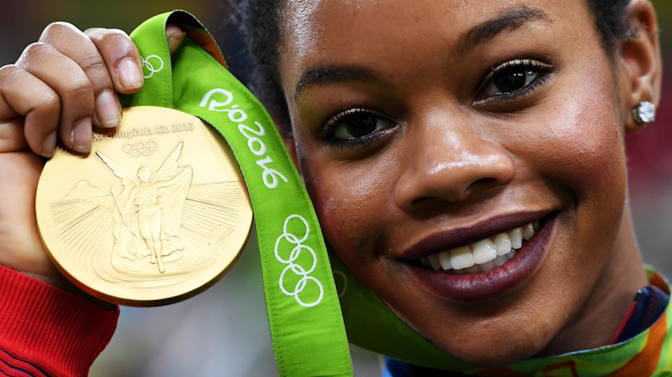 gabrielle douglas as a kid doing gymnastics