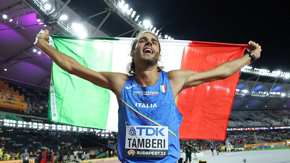Gianmarco Tamberi è oro nel salto in alto Risultati italiani Mondiali di atletica leggera