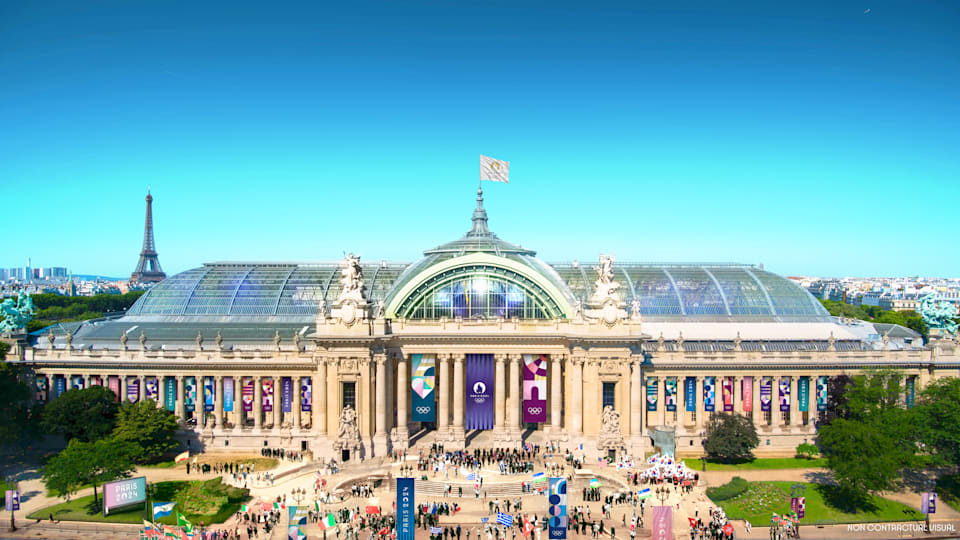 Vista del Grand Palais, sede de esgrima y taekwondo en París 2024.