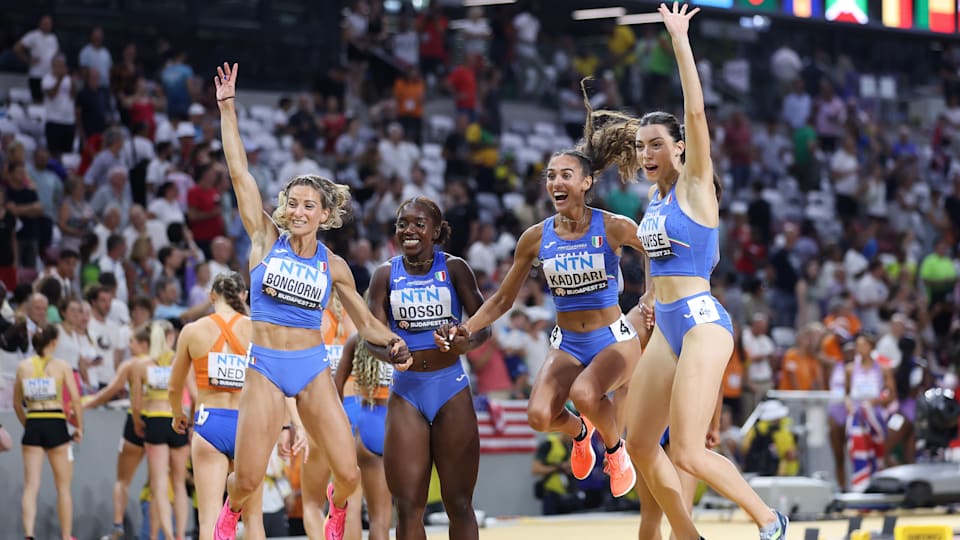 L'Italia della staffetta 4x100 femminile è quarta Risultati italiani