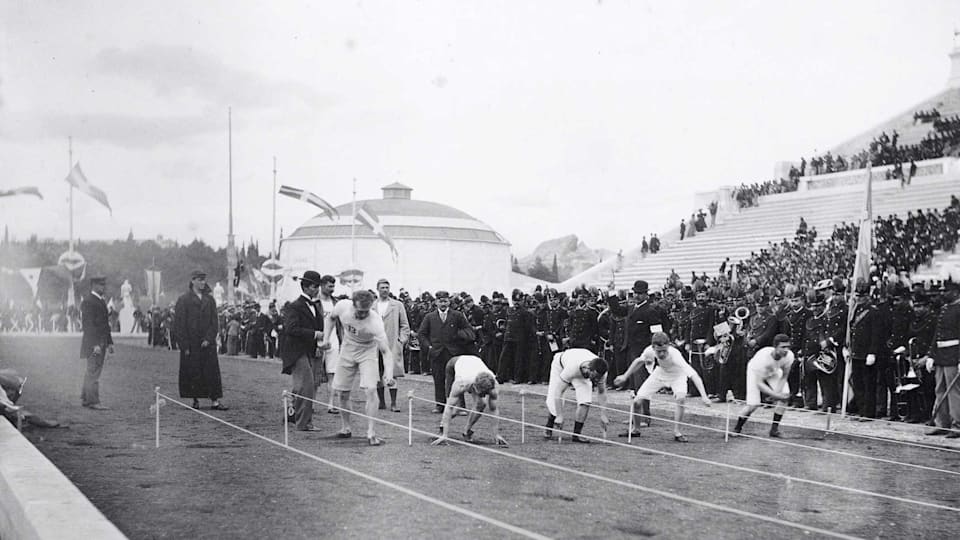 6 April 1896 the 100m opens the first Olympic Games of the modern era