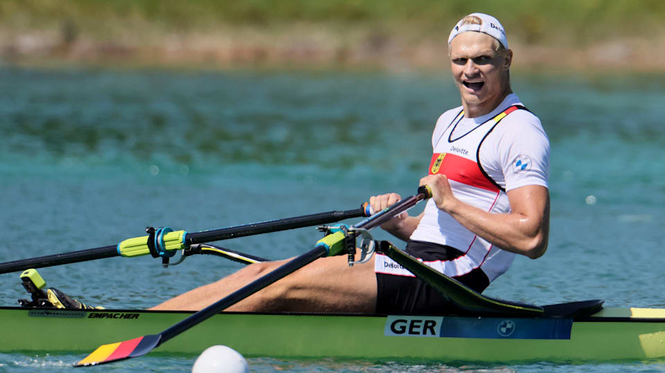 Oliver Zeidler defends his single sculls title at the 2023 World Rowing Championships in Belgrade