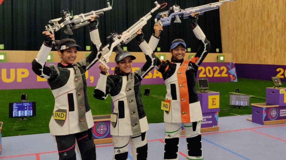 ISSF विश्व कप 2022 शूटिंग भारतीय महिलाओं ने जीता 10 मीटर एयर राइफल में