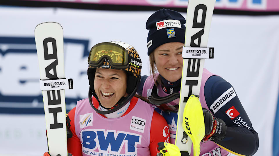 Alpine skiing Wendy Holdener and Anna Swenn Larsson tie in Killington