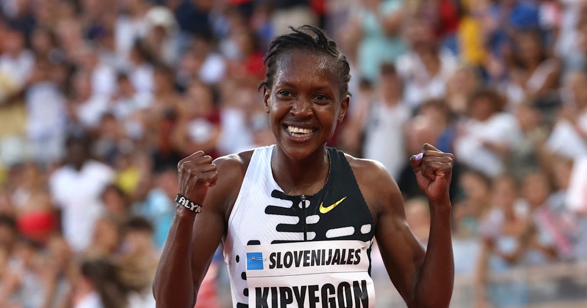 Monaco Diamond League 2023 Faith Kipyegon demolishes mile world record