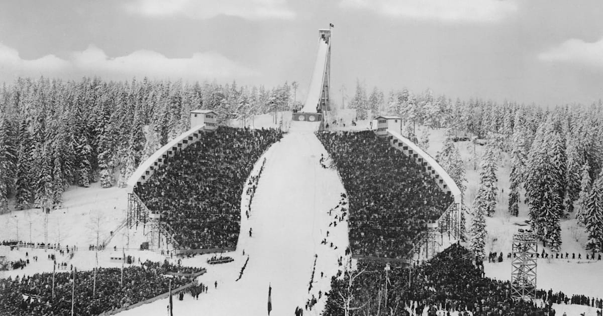 Зимние игры 1952. Лыжные гонки в Осло 1952. Олимпийские игры в Осло 1952 года. Олимпийский огонь Осло 1952.