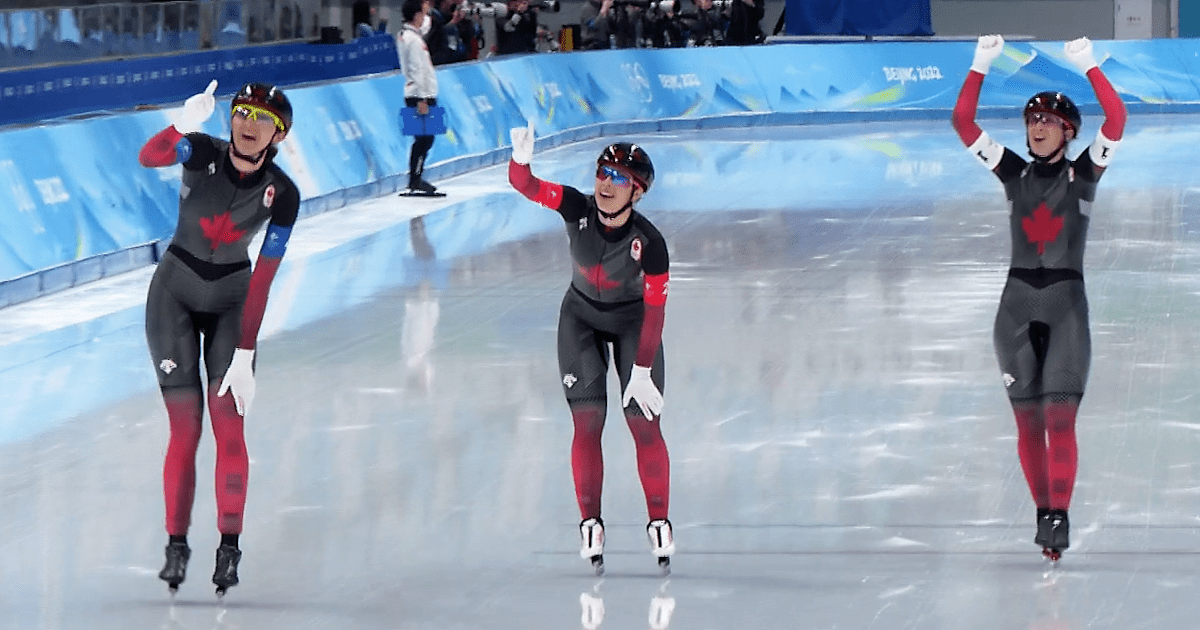 Moments Beijing 2022 Speed Skating Canada Team take gold and