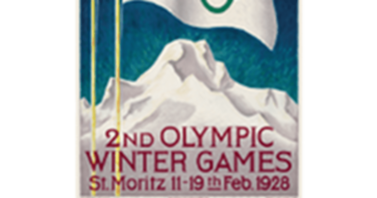 St. Moritz 1928 Olympic Logo, Poster Design & Look Of The Games