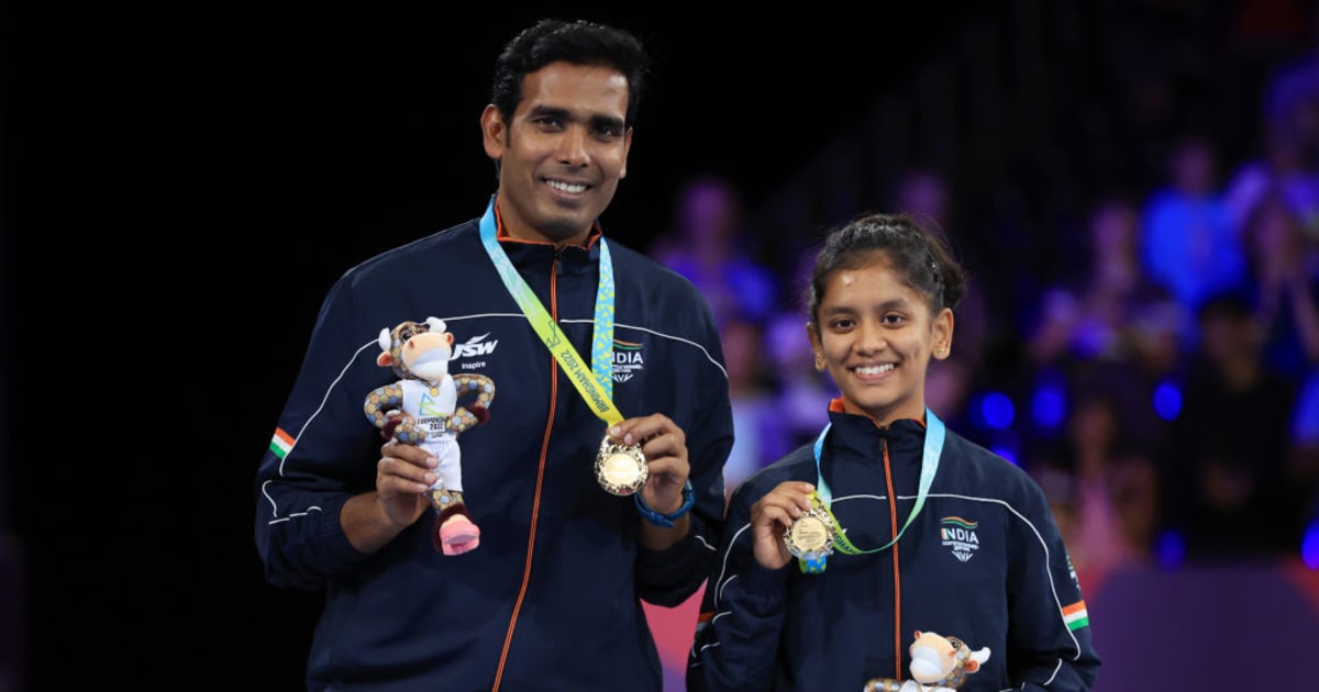 Sharath Kamal wins mixed doubles gold, men’s doubles silver in table