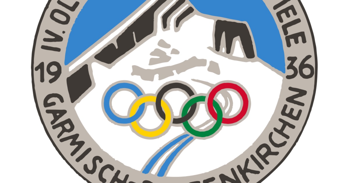 Garmisch-Partenkirchen 1936 Olympic logo, poster design & look of the games