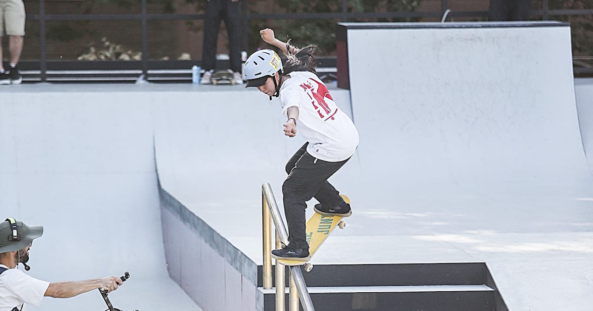Nakayama Funa on top again in the women's semifinals at World Street Skateboarding Rome 2022 as
