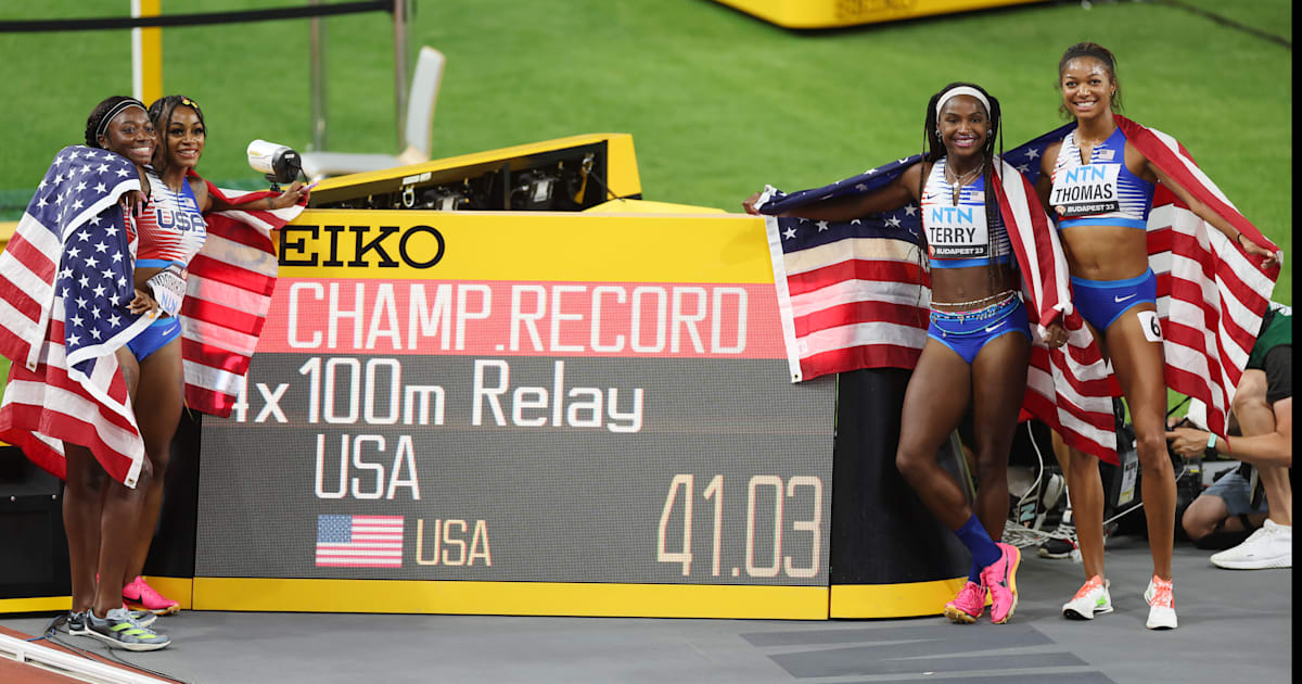 Sha’Carri Richardson leads USA to 4x100m relay gold over Jamaica’s superstars Shelly-Ann Fraser-Pryce and Shericka Jackson