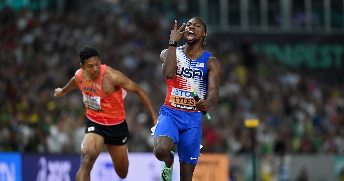 World Athletics Championships 2023 Noah Lyles completes hattrick of