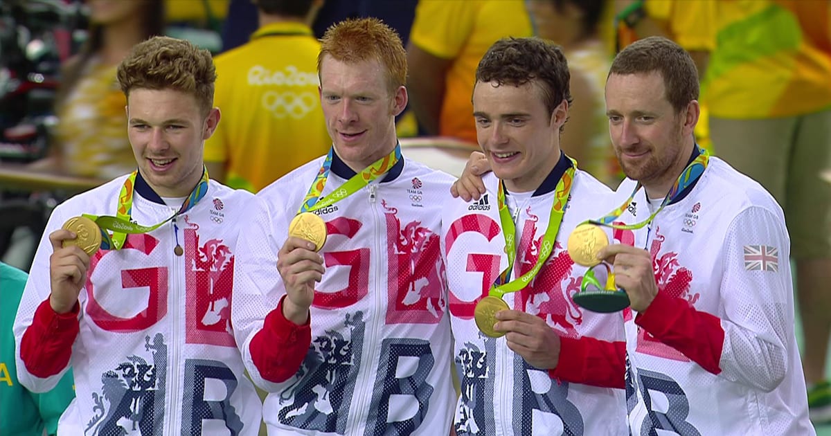 Team GB take gold in Men's Cycling Pursuit