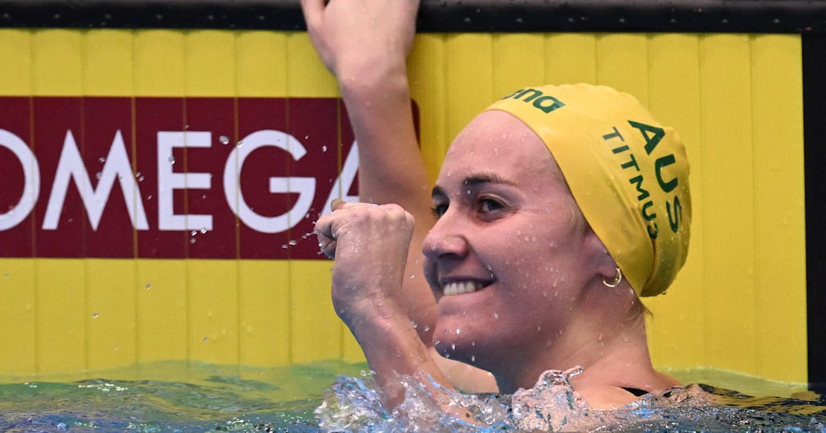 Ariarne Titmus breaks world record to take women’s 400m freestyle gold