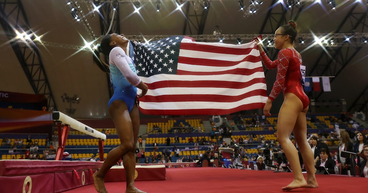 Simone Biles Becomes First Woman To Win Four World All-around Titles In ...