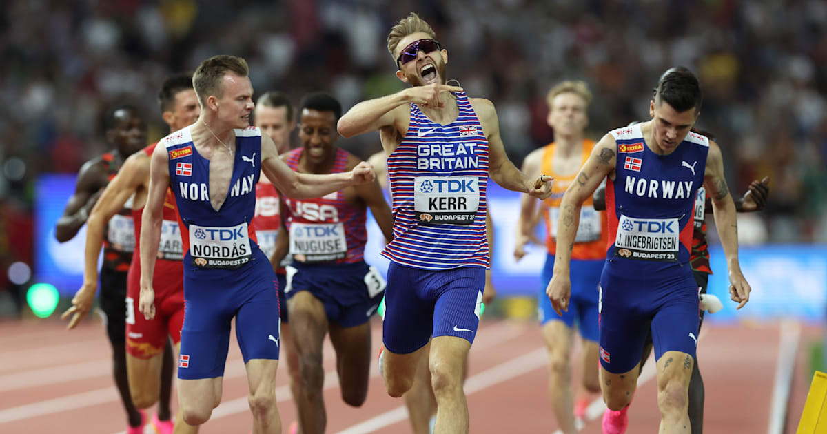 Britain’s Josh Kerr stuns favourite Jakob Ingebrigtsen to take 1500m gold