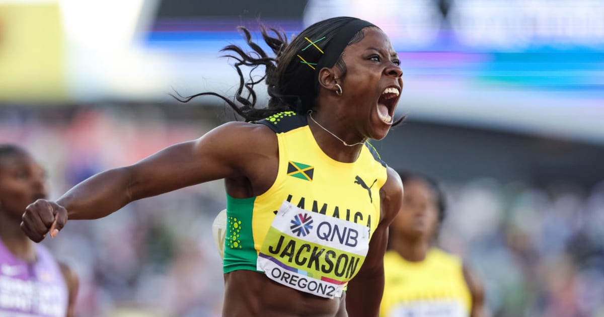 Jamaican National Championships 2023 Shericka Jackson clocks world