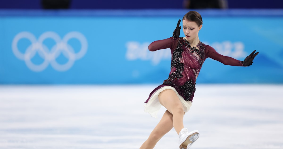 Olympic Champion Figure Skater Anna Shcherbakova Reacts To Gold Medal