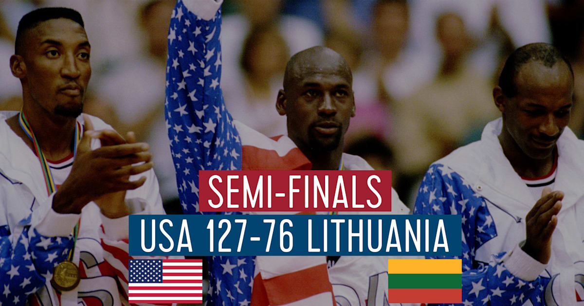 USA vs Lithuania (SemiFinal) Dream Team Barcelona '92