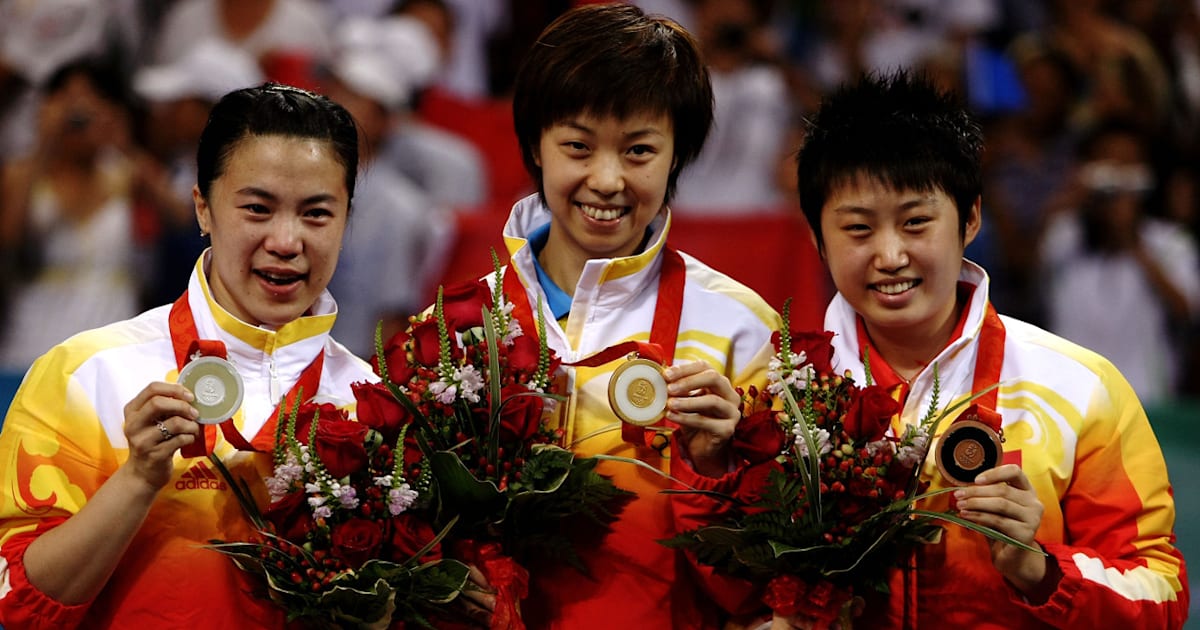 Beijing 2008 Yining Zhang wins an allChinese women's table tennis final