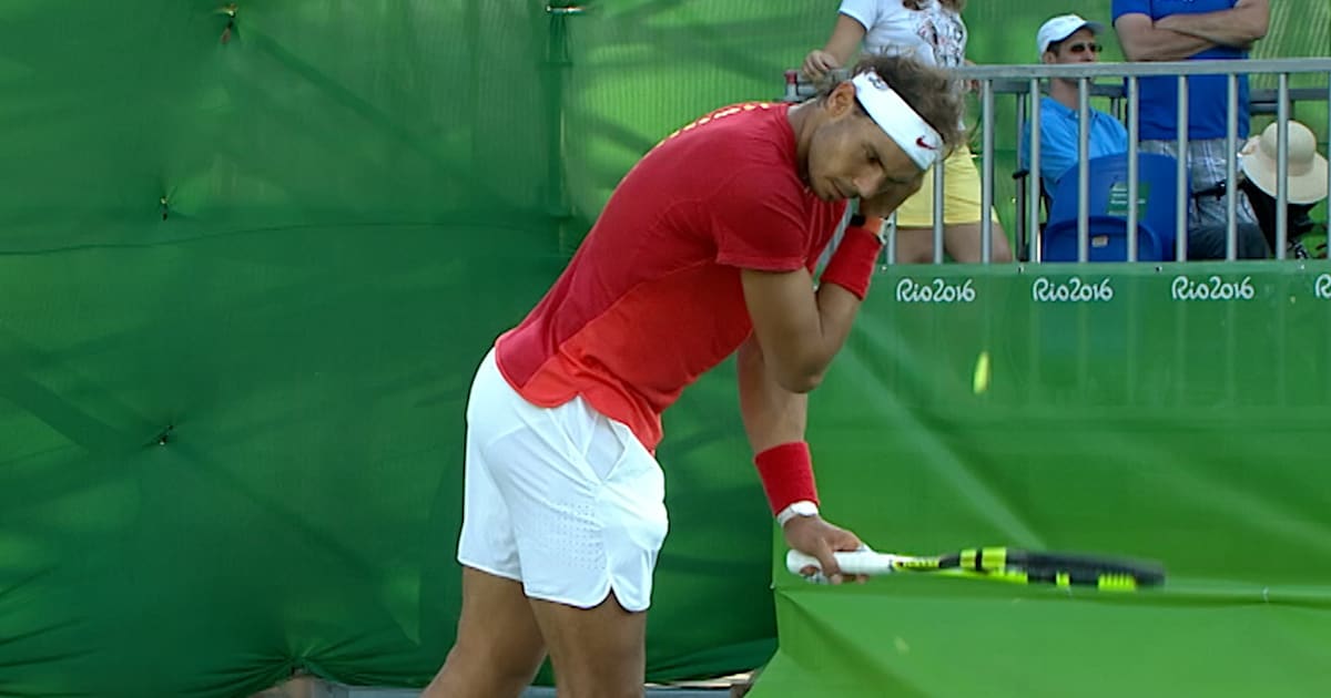 Nadal's pre-serve ritual