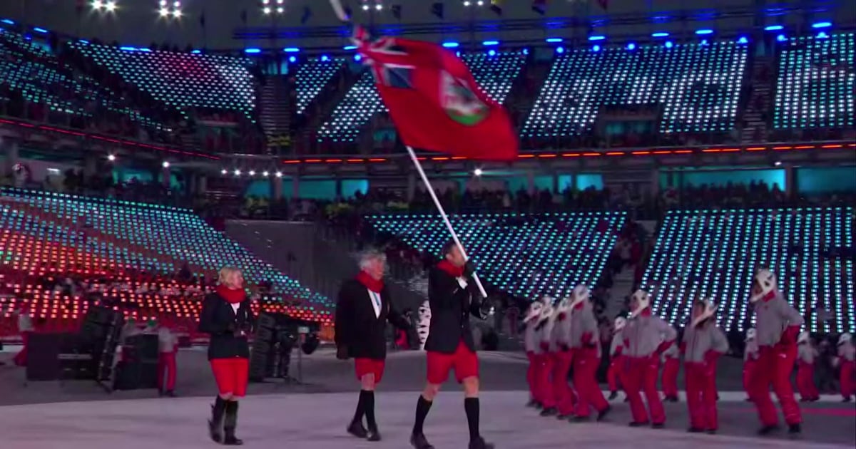 Bermuda athletes wear shorts at the Opening Ceremony