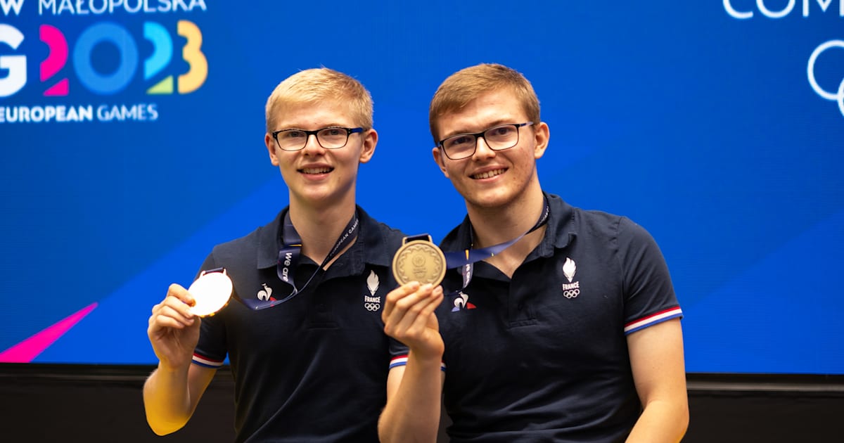 Félix Lebrun took gold at the 2023 European Games at the age of 16, his brother Alexis the bronze