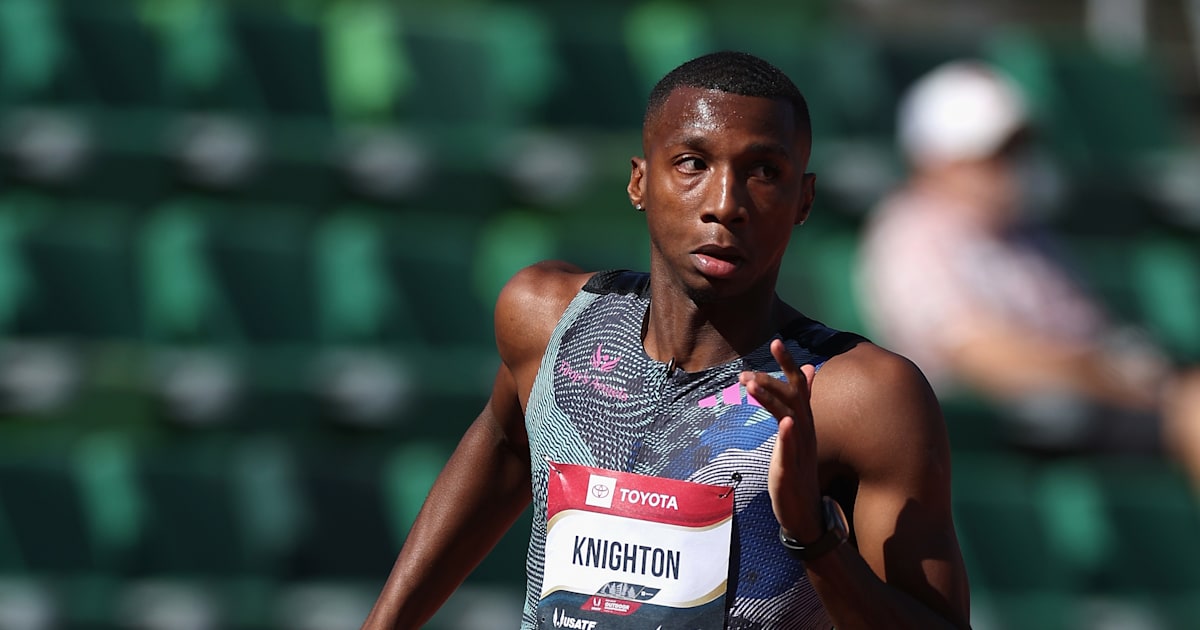 USA Track and Field Championships 2023 Erriyon Knighton speeds to