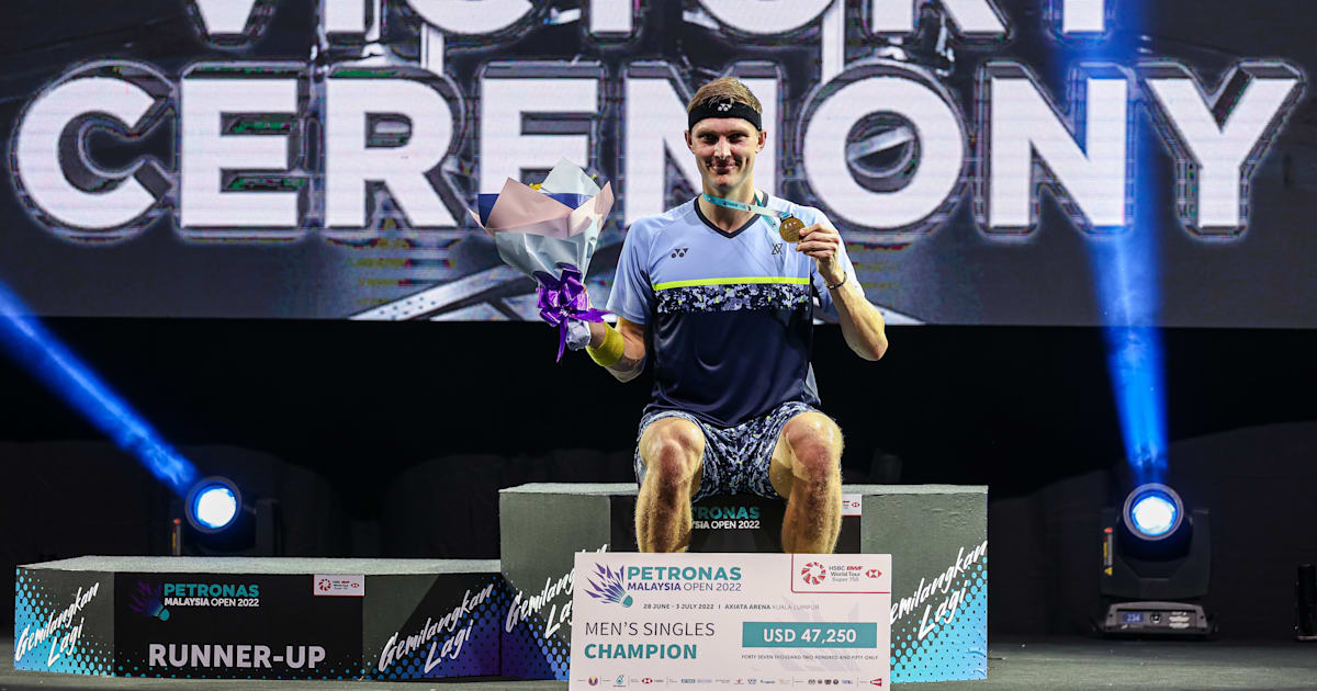 Badminton 2022 Malaysia Open Viktor Axelsen beats Momota Kento and