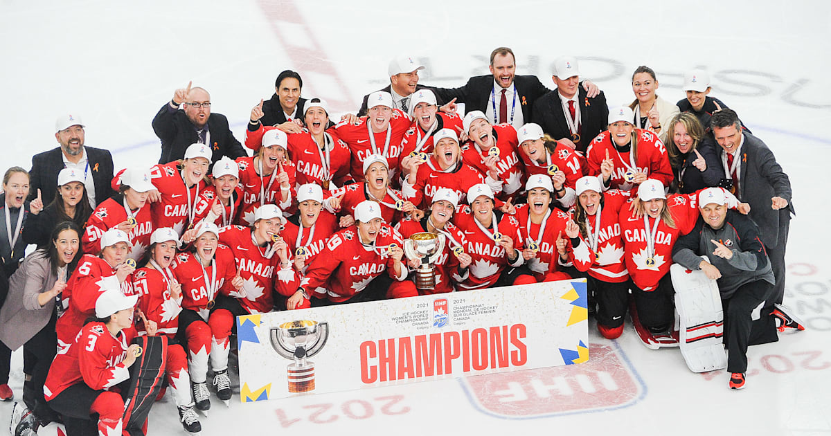 In A Rematch Of The 18 Olympic Final Marie Philip Poulin Scored The Golden Goal In Overtime To Earn Canada Its First World Title Over The Usa Since 12