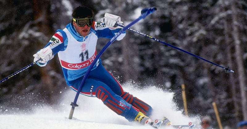 Alberto Tomba's gold medal slalom run | Calgary 1988