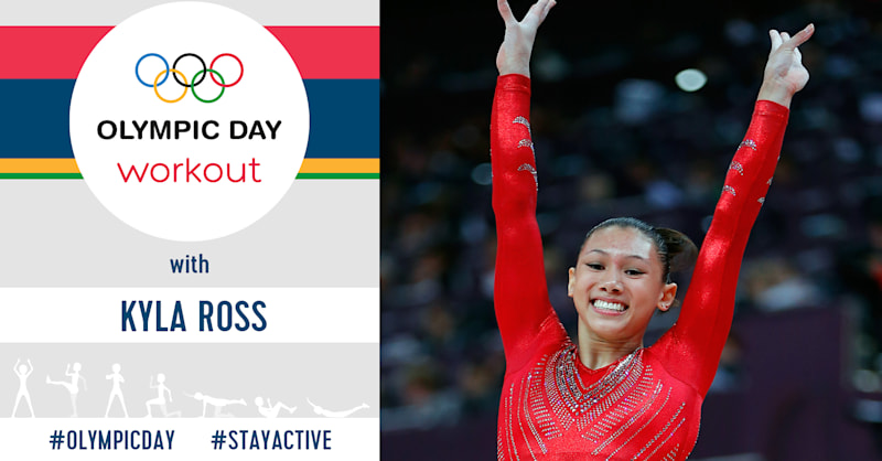 奥林匹克日锻炼和凯拉罗斯一起stayactive